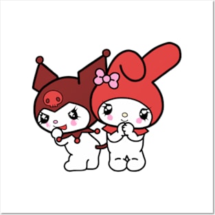 Cute Twin Cats Posters and Art